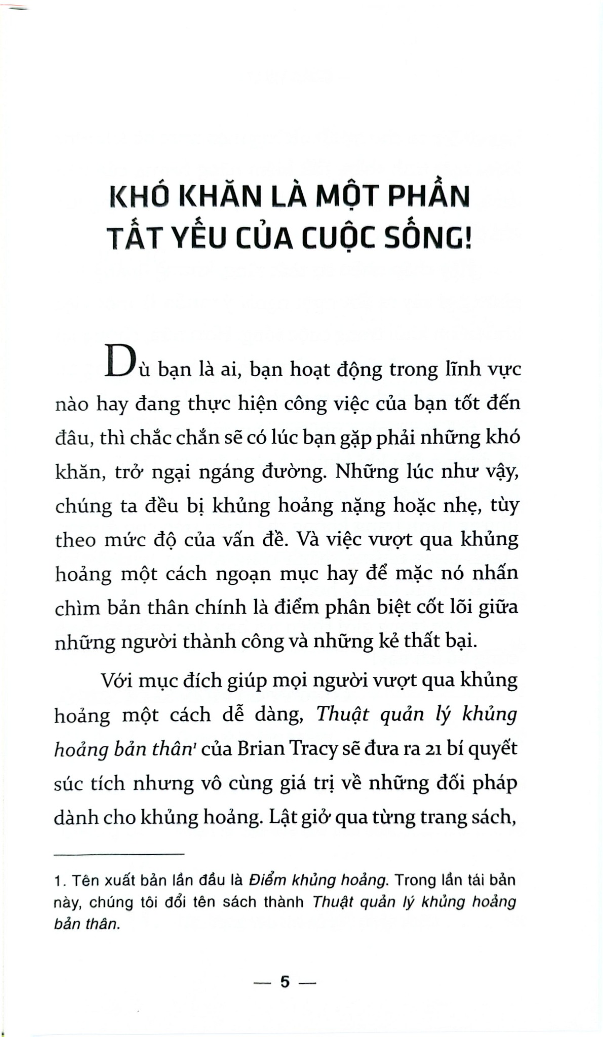 Thuật Quản Lý Khủng Hoảng Bản Thân  - Brian Tracy