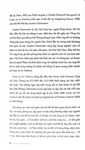  Tiểu Luận Về Dân Bắc Kỳ - Gustave Dumoutier 