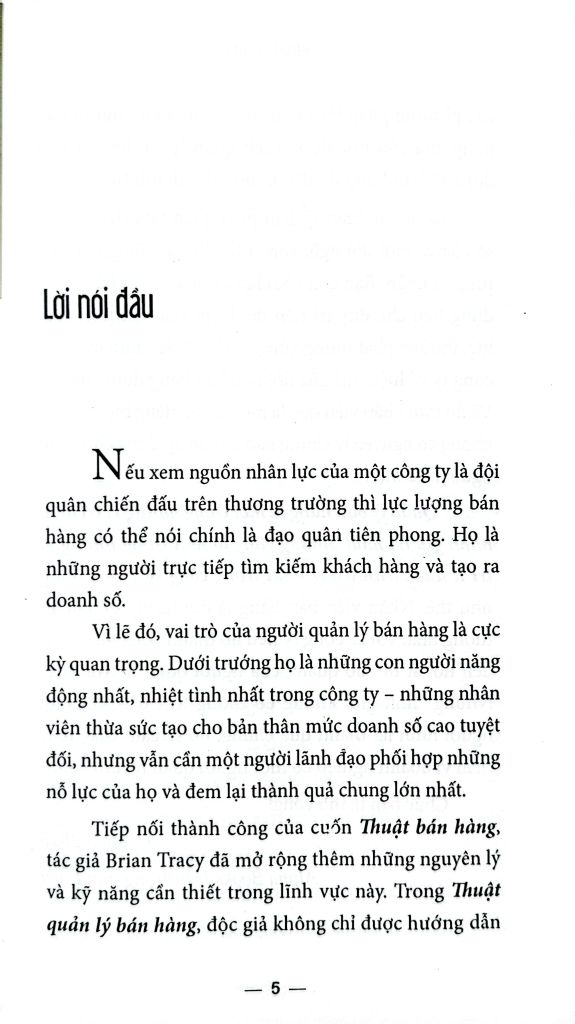 Thuật Quản Lý Bán Hàng - Brian Tracy