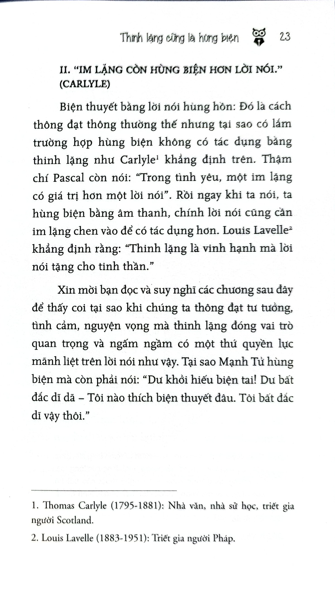 Thinh Lặng Cũng Là Hùng Biện - Hoàng Xuân Việt