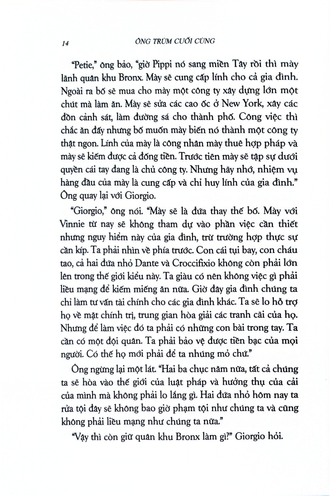 Ông Trùm Cuối Cùng - Mario Puzo (Bìa Nâu)