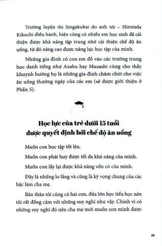 Chuyên Gia Bật Mí - Chế Độ Dinh Dưỡng Cải Thiện Trí Nhớ Giúp Nâng Cao Điểm Số Của Con Bạn - Horotada KiKuchi, Niromasa KiKuchi 