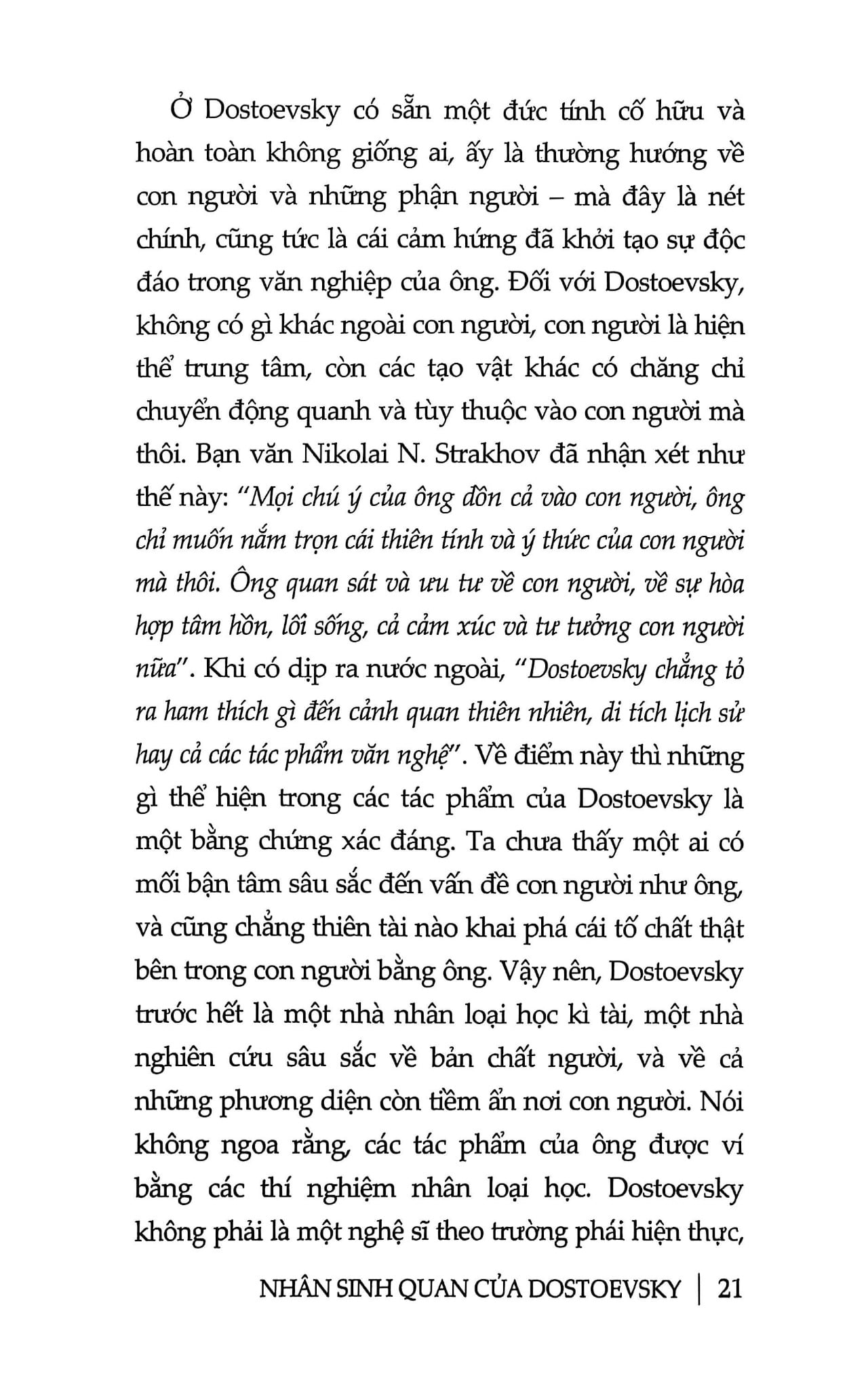 Nhân Sinh Quan Của Dostoevsky - Nikolai Berdyaev