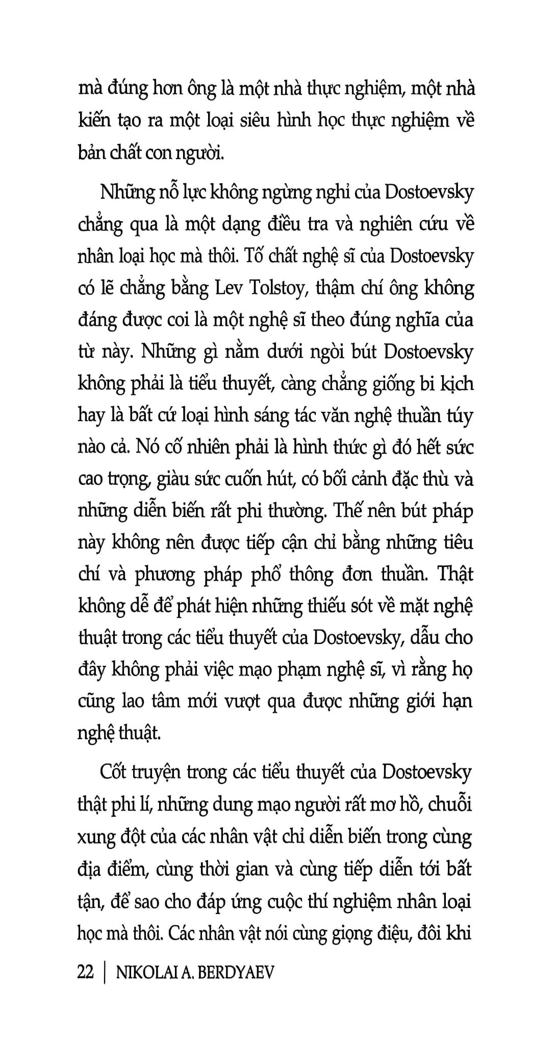 Nhân Sinh Quan Của Dostoevsky - Nikolai Berdyaev