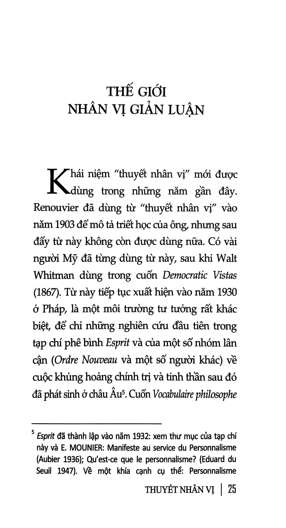 Thuyết Nhân Vị - Emmanuel Mounier