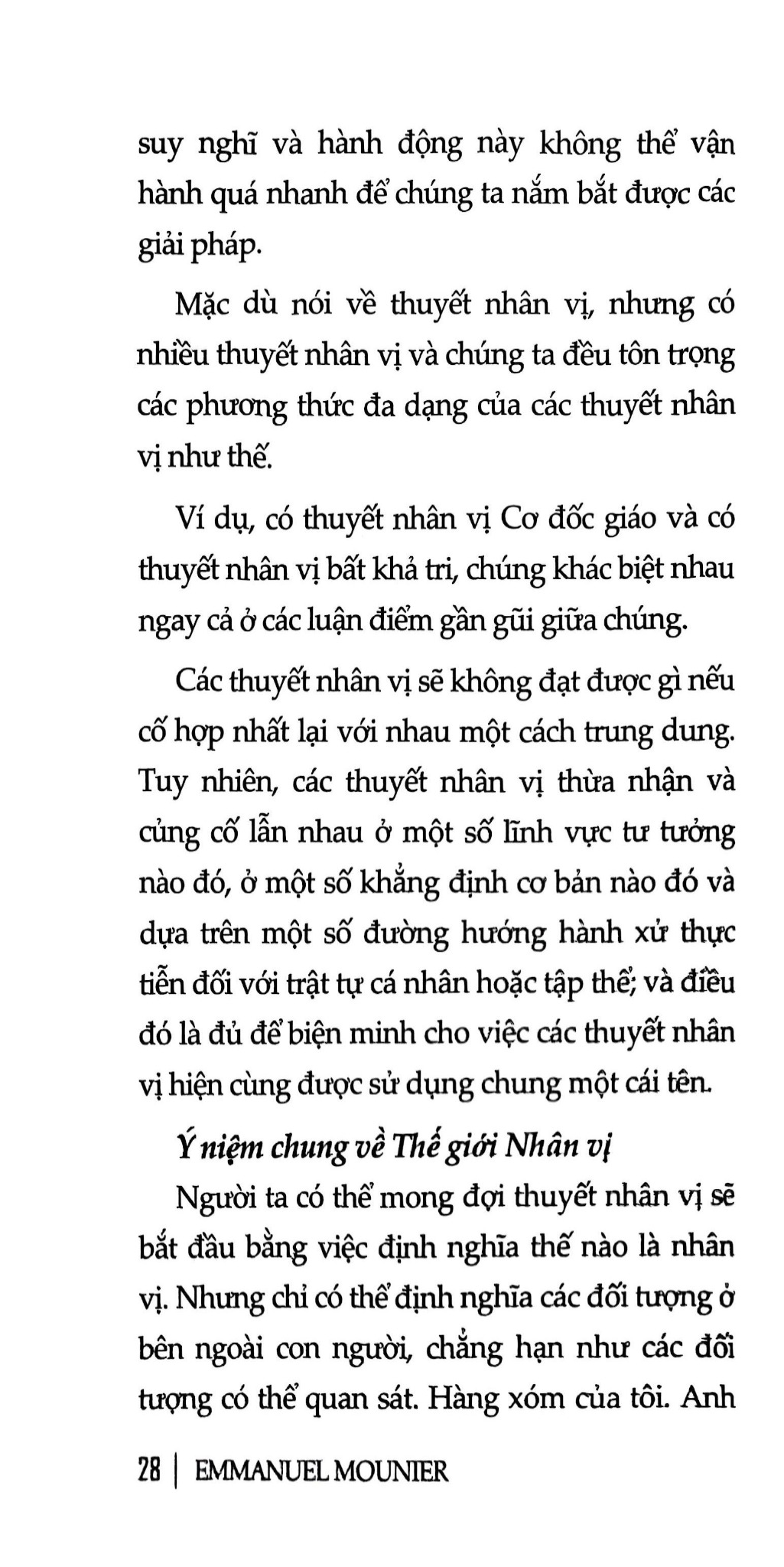 Thuyết Nhân Vị - Emmanuel Mounier