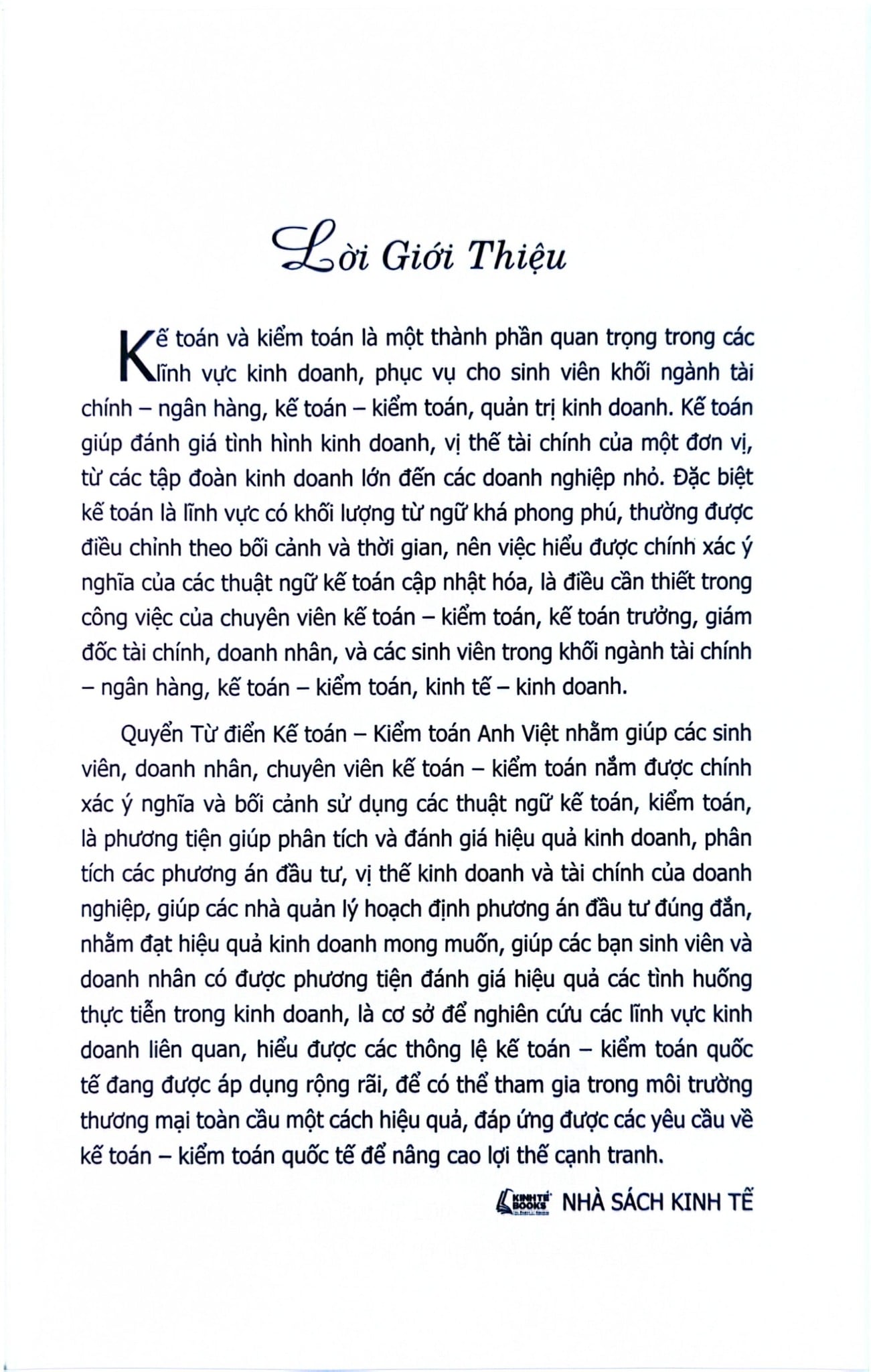 Từ Điển Kế Toán Và Kiểm Toán Anh - Việt - Nhà sách Kinh Tế
