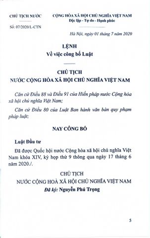  Luật Đầu Tư Đầu Tư Theo Phương Thức Đối Tác Công Tư (Song Ngữ Việt-Anh) - Bộ Tài Chính 