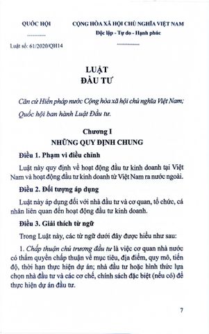  Luật Đầu Tư Đầu Tư Theo Phương Thức Đối Tác Công Tư (Song Ngữ Việt-Anh) - Bộ Tài Chính 