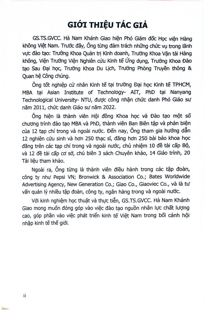 Giáo Trình Cao Học - Quản Trị Kinh Doanh - Quốc Tế (2023) - GS.TS.Hà Nam Khánh Giao