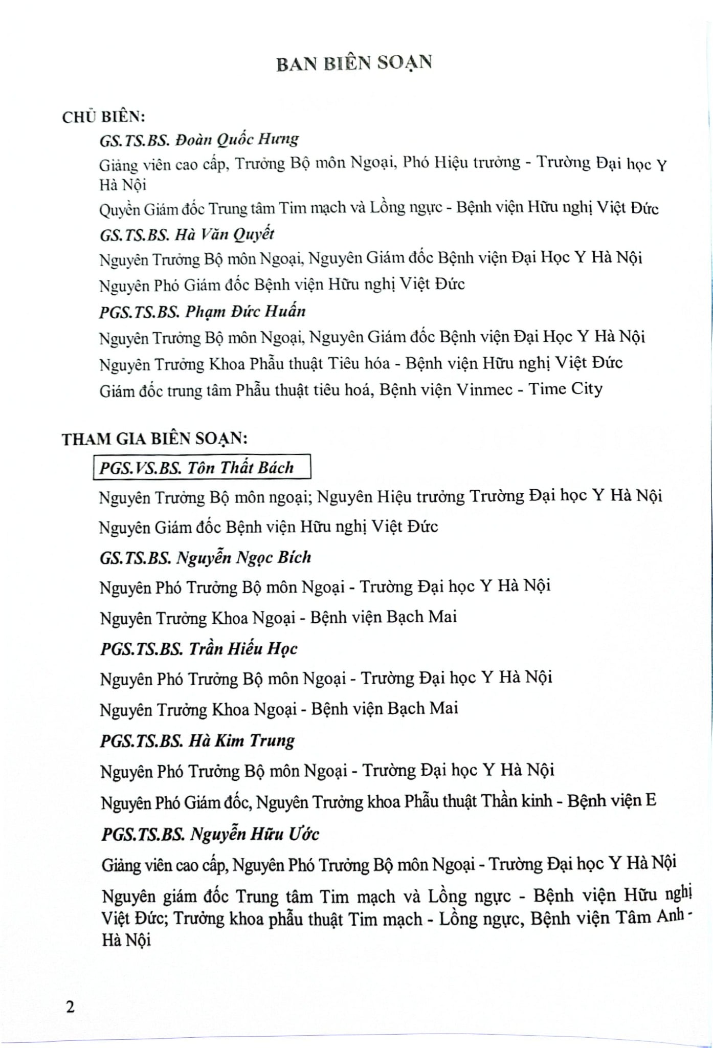 Bài Giảng Triệu Chứng Học Ngoại Khoa (Dùng Cho Sinh Viên Năm Thứ 3) - Đại học Y Hà Nội, PS.TS.BS. Đoàn Quốc Hưng