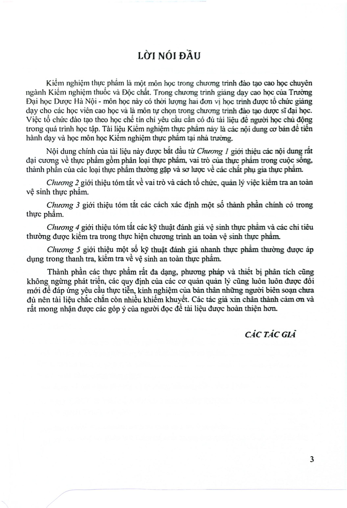 Kiểm Nghiệm Thực Phẩm (Tài Liệu Đào Tạo Sau Đại Học) - ĐH Dược Hà Nội, GS.TS. Thái Nguyễn Hùng Thu