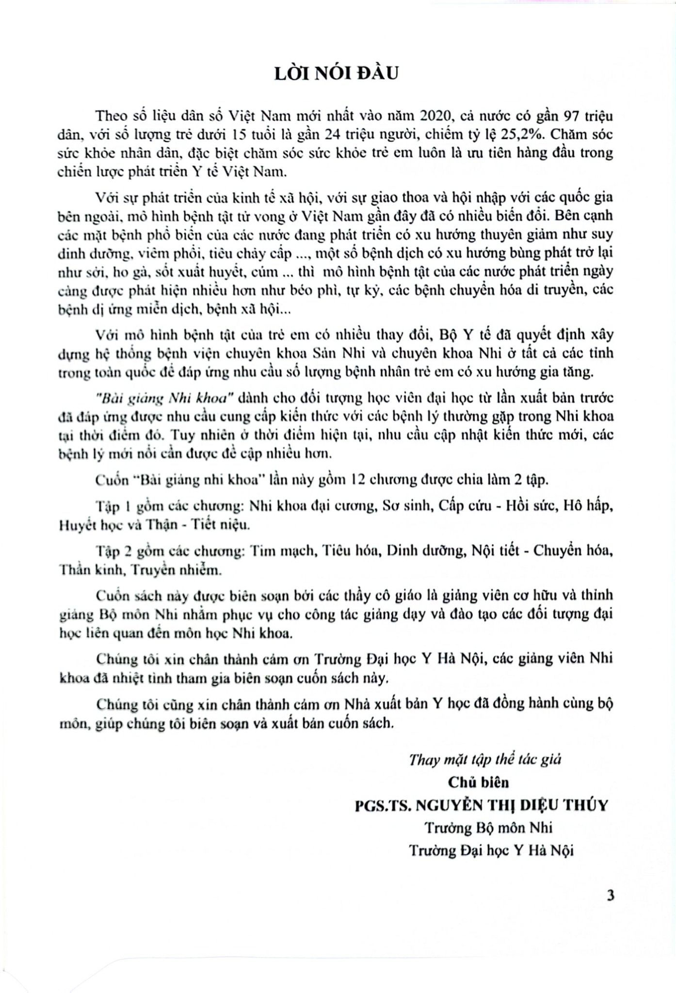 Bài Giảng Nhi Khoa Tập 2 - ĐH Y Hà Nội, PGS.TS. Nguyễn Thị Diệu Thúy
