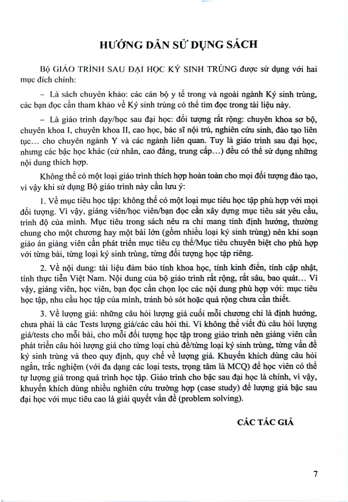 Ký Sinh Trùng Y Học Tập 1 (Giáo Trình Sau Đại Học) - ĐH Dược Hà Nội