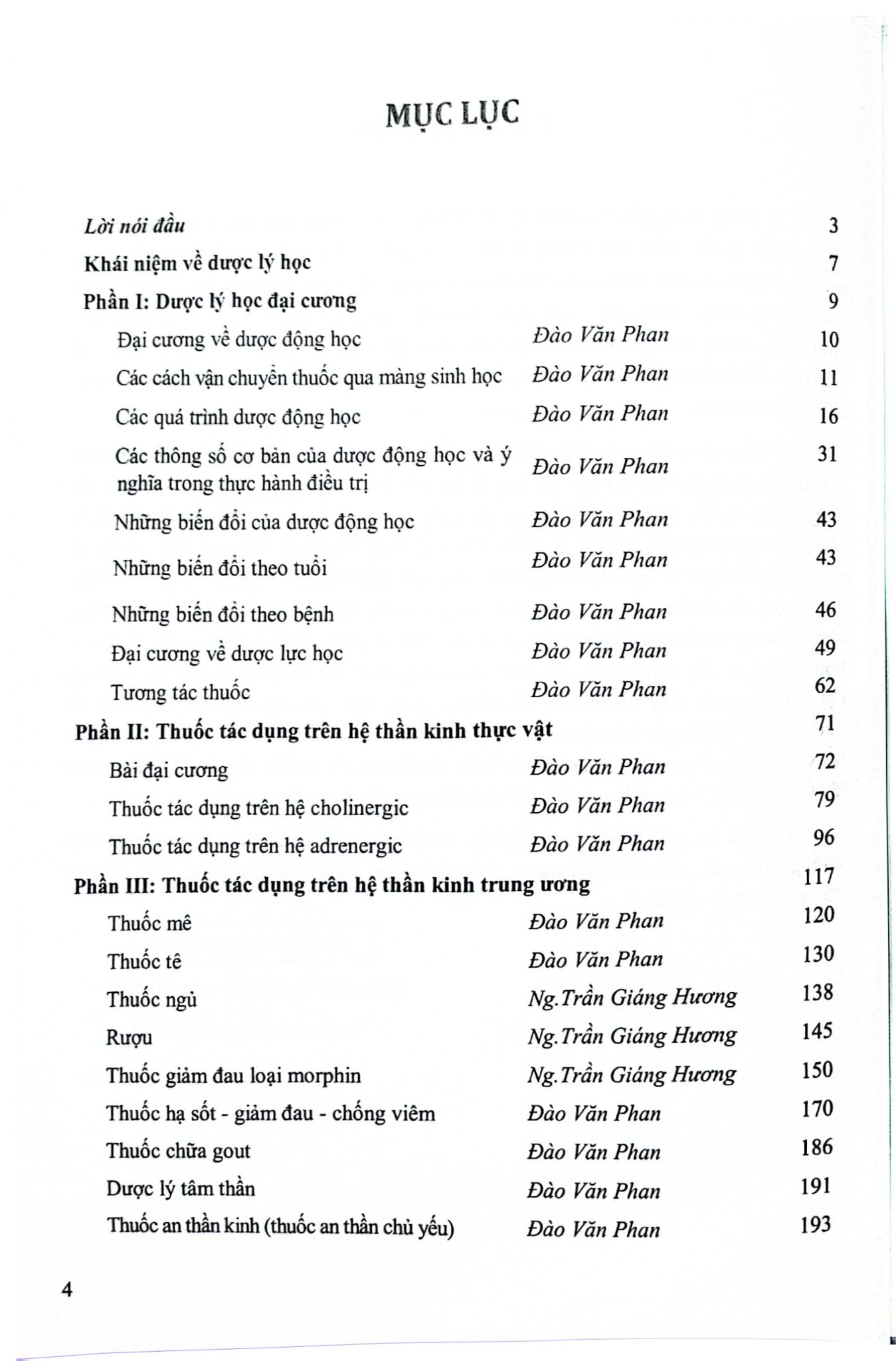 Dược Lý Học Lâm Sàng - ĐH Y Hà Nôi, GS.TS. Đào Văn Phan, TS. Nguyễn Trọng Thông, PGS TS Nguyễn Trần Giáng Hương
