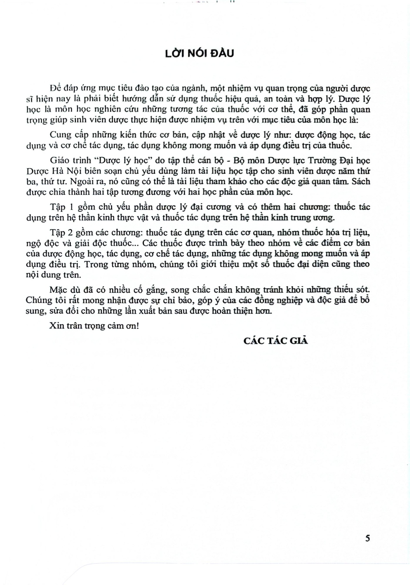 Dược Lý Học Tập 1 - Bộ Y tế, PGS.TS.Mai Tất Tố, TS. Vũ Thị Trâm, ThS. Đào Thị Vui
