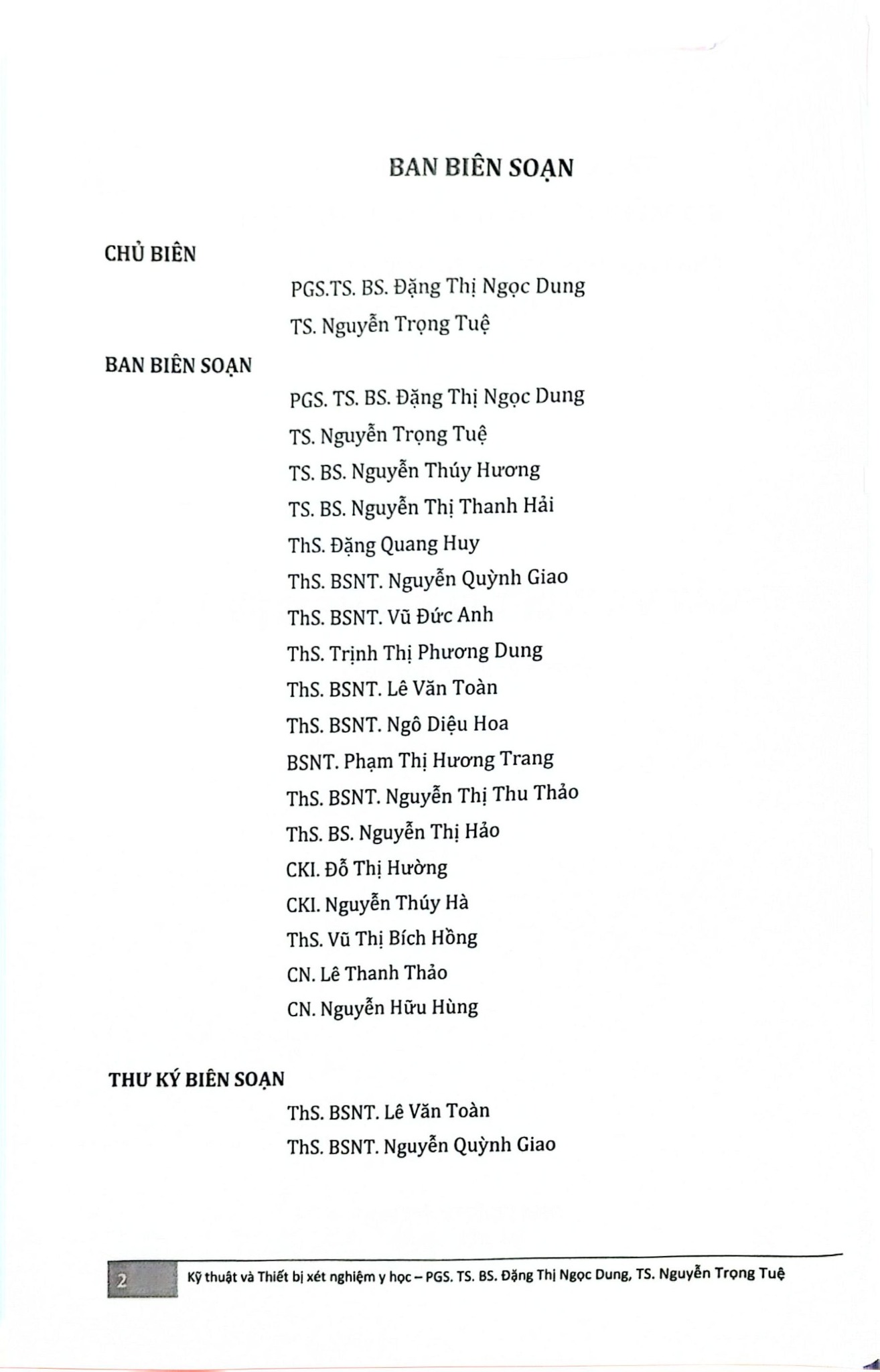 Kỹ Thuật Và Thiết Bị Xét Nghiệm Y Học - ĐH Y Hà Nội