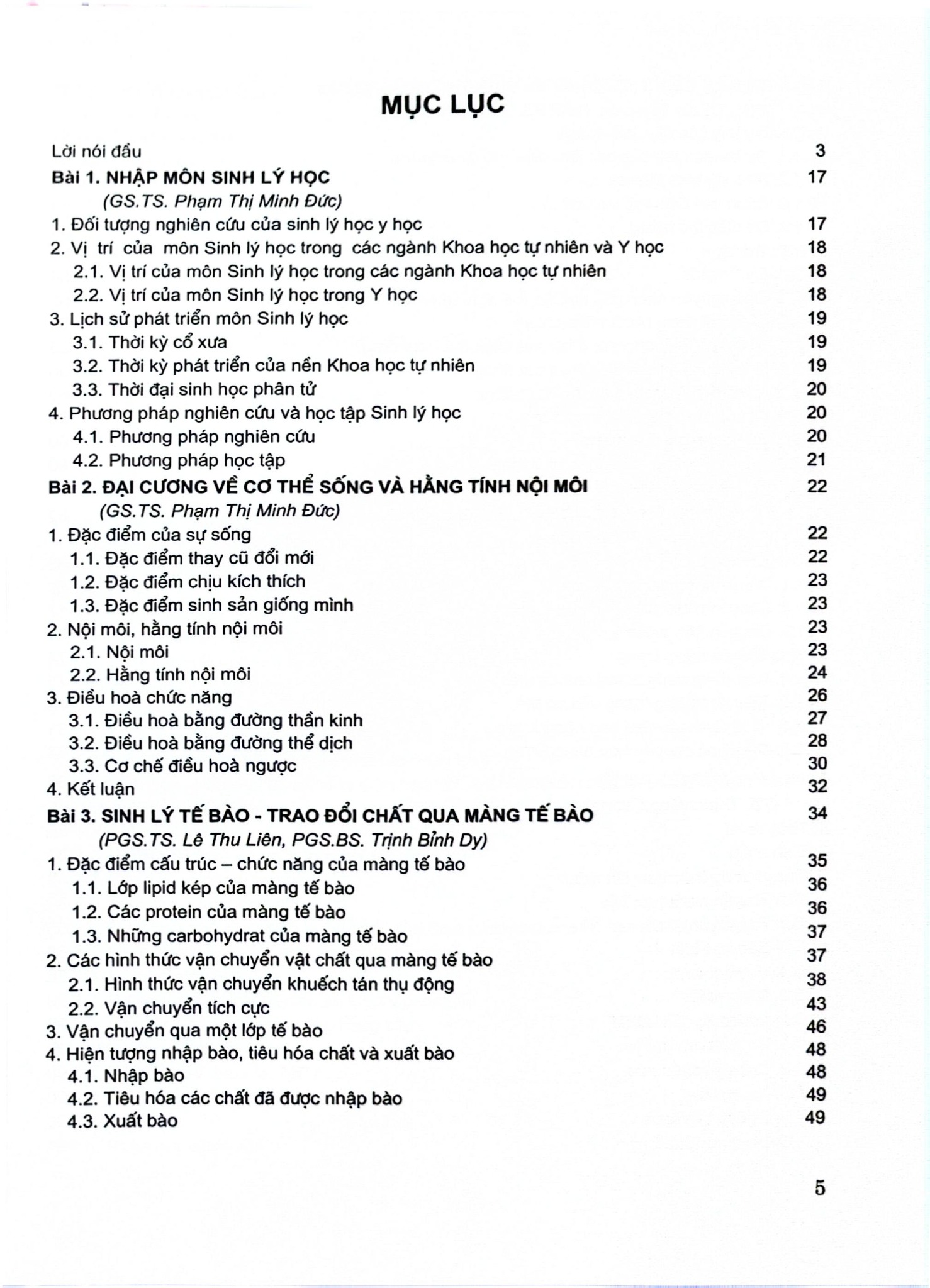Sinh Lý Học (Sách Đào Tạo Bác Sĩ Đa Khoa) - Đại học Y Hà Nội, GS.TS. Phạm Thị Minh Đức