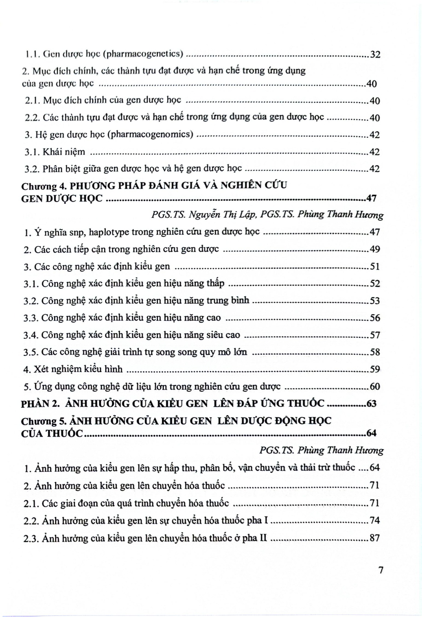 Gen Dược Học Ảnh Hưởng Của Gen Đến Đáp Ứng Thuốc (Sách Đào Tạo Sau Đại Học) - ĐH Dược Hà Nội