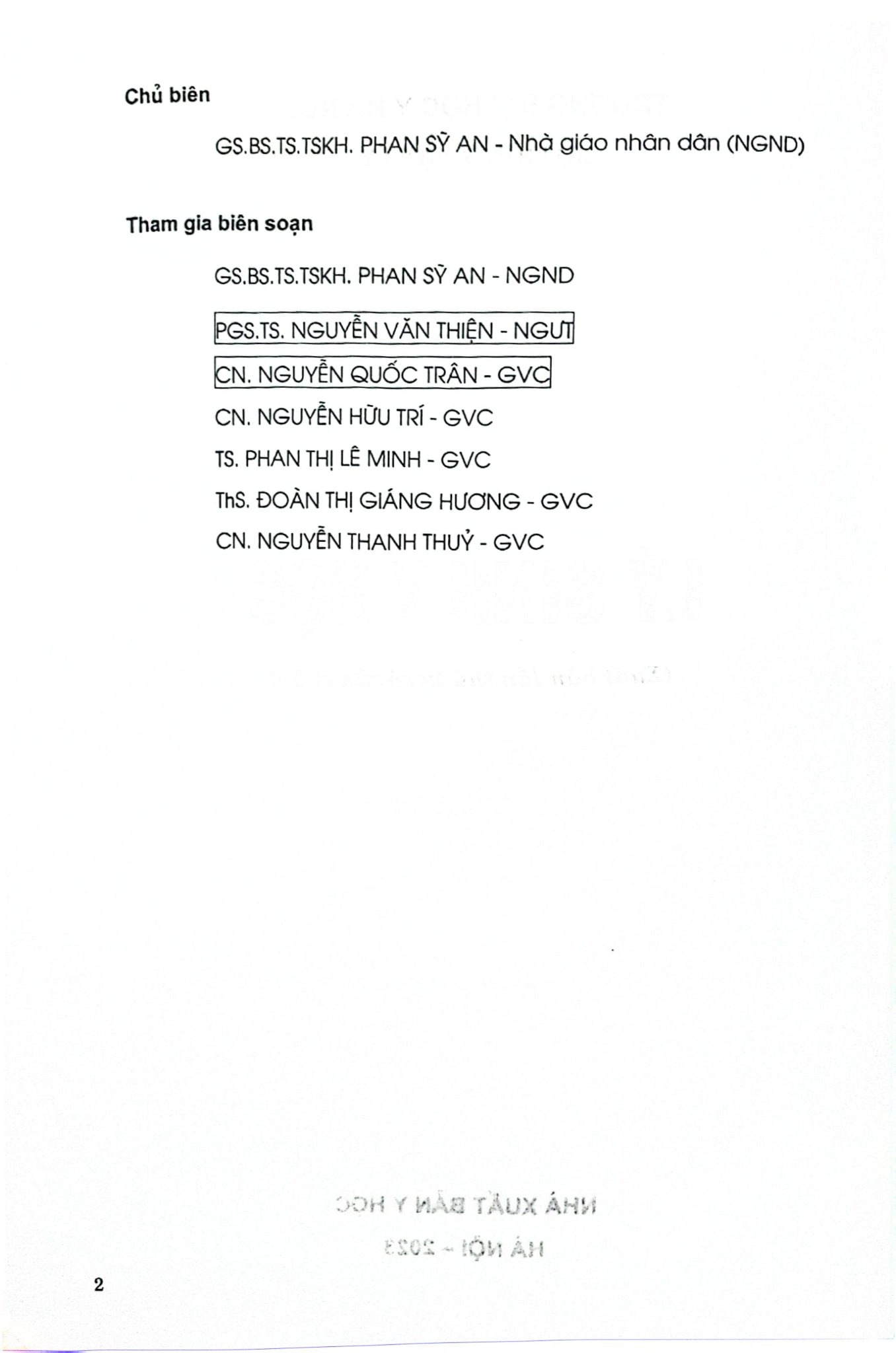 Lý Sinh Y Học - ĐH Dược Hà Nội