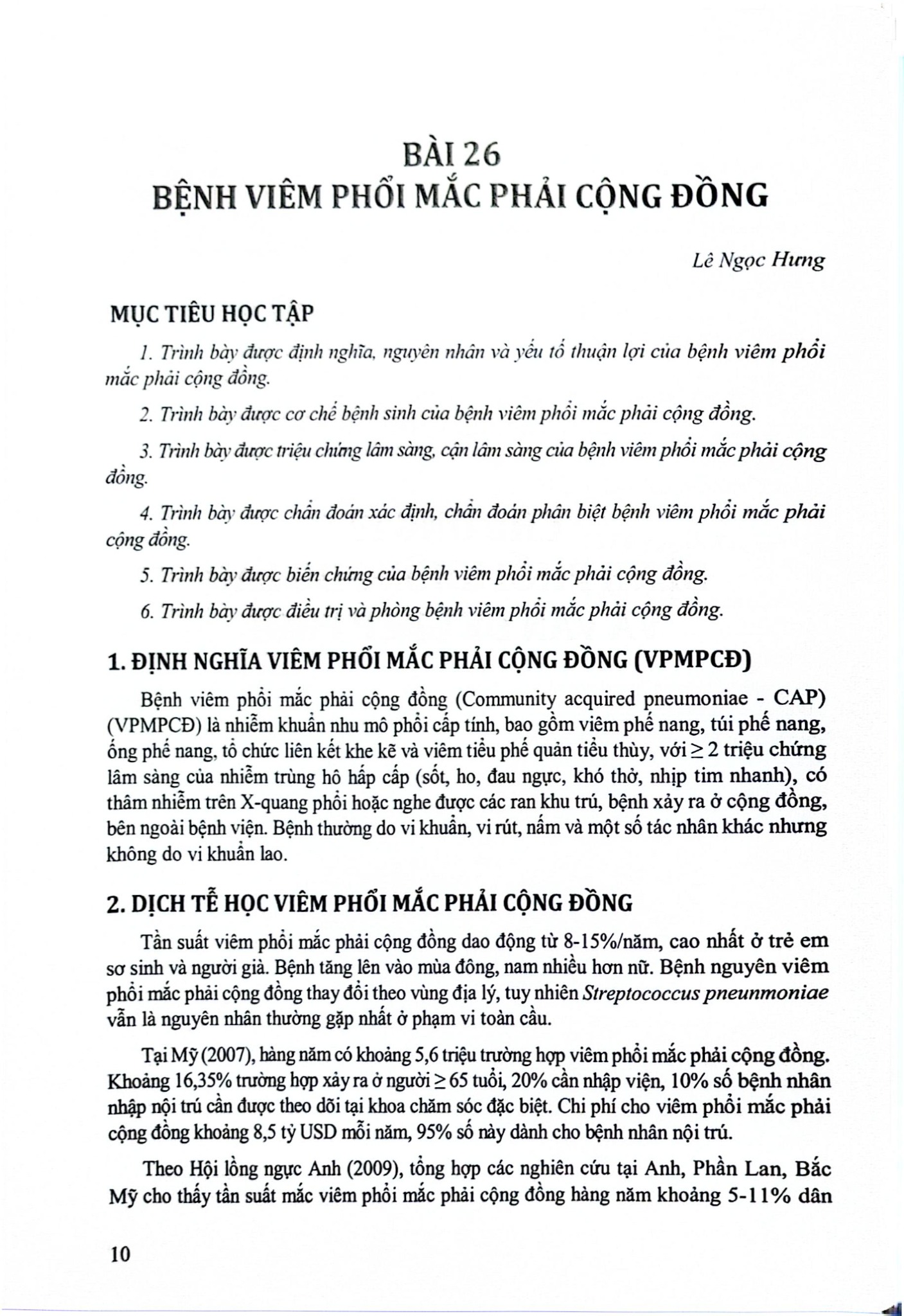 Bệnh Học Lao Và Các Bệnh Phổi Tập 2 (SĐH) - ĐH Y Hà Nội