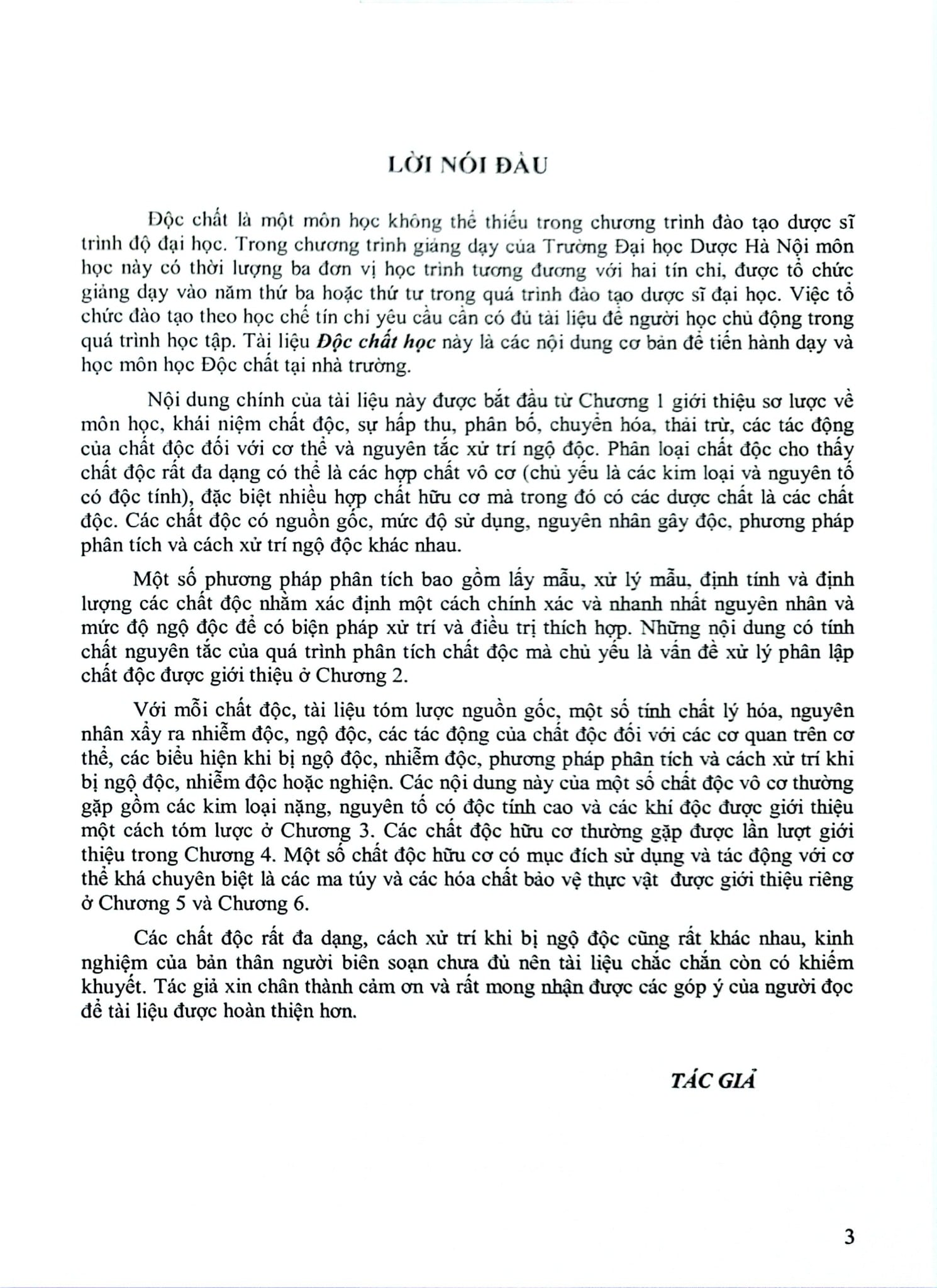 Độc Chất Học (Sách Đào Tạo Dược Sĩ Đại Học) - ĐH Dược Hà Nội, PGS.TS. Thái Nguyễn Hùng Thu