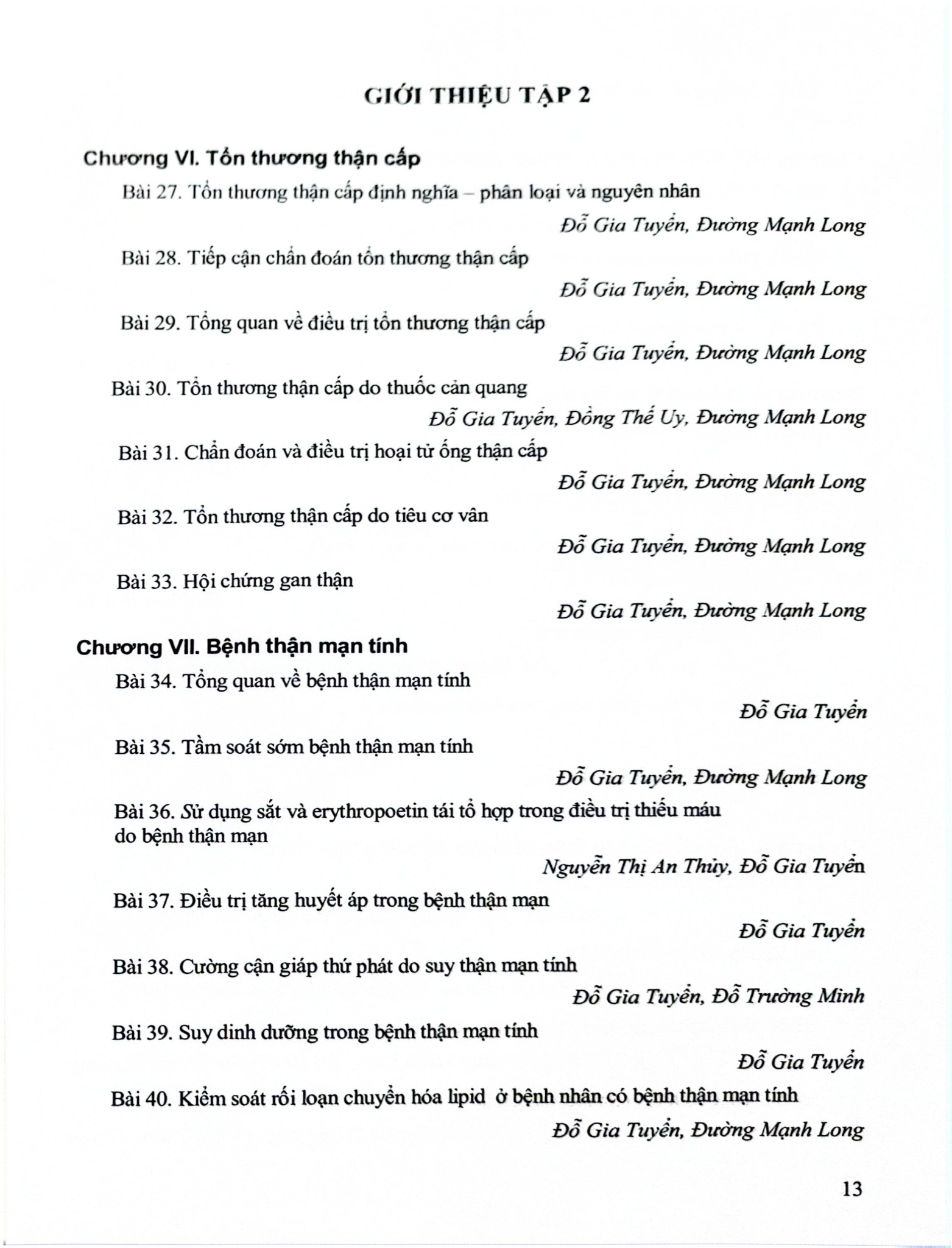 Bệnh Học Nội Khoa Thận Tiết Niệu Tập 1 (Giáo Trình Dùng Cho Đào Tạo Sau Đại Học) - ĐH Y Hà Nội, Đỗ Gia Tuyển