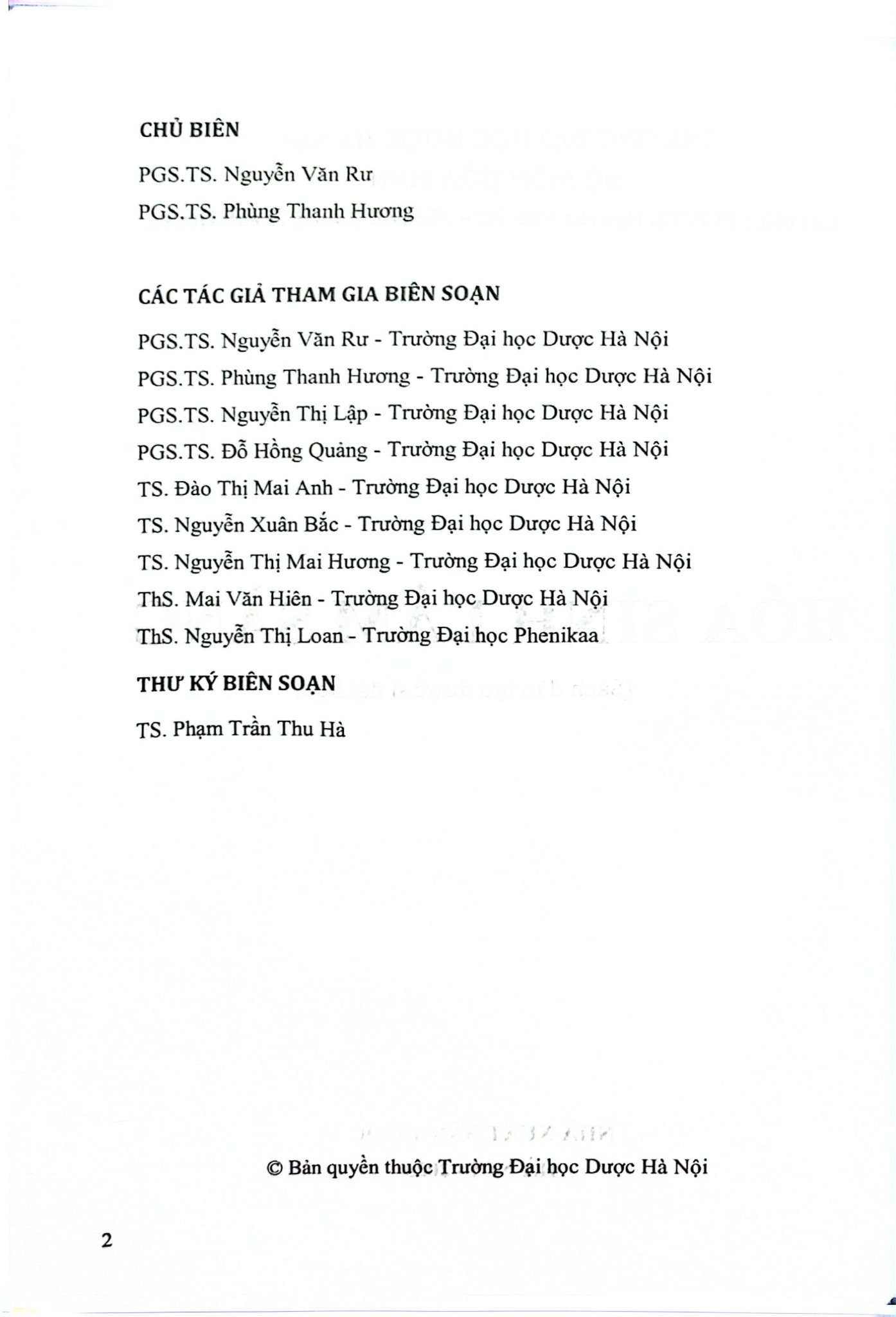 Hóa Sinh Lâm Sàng - ĐH Dược Hà Nội