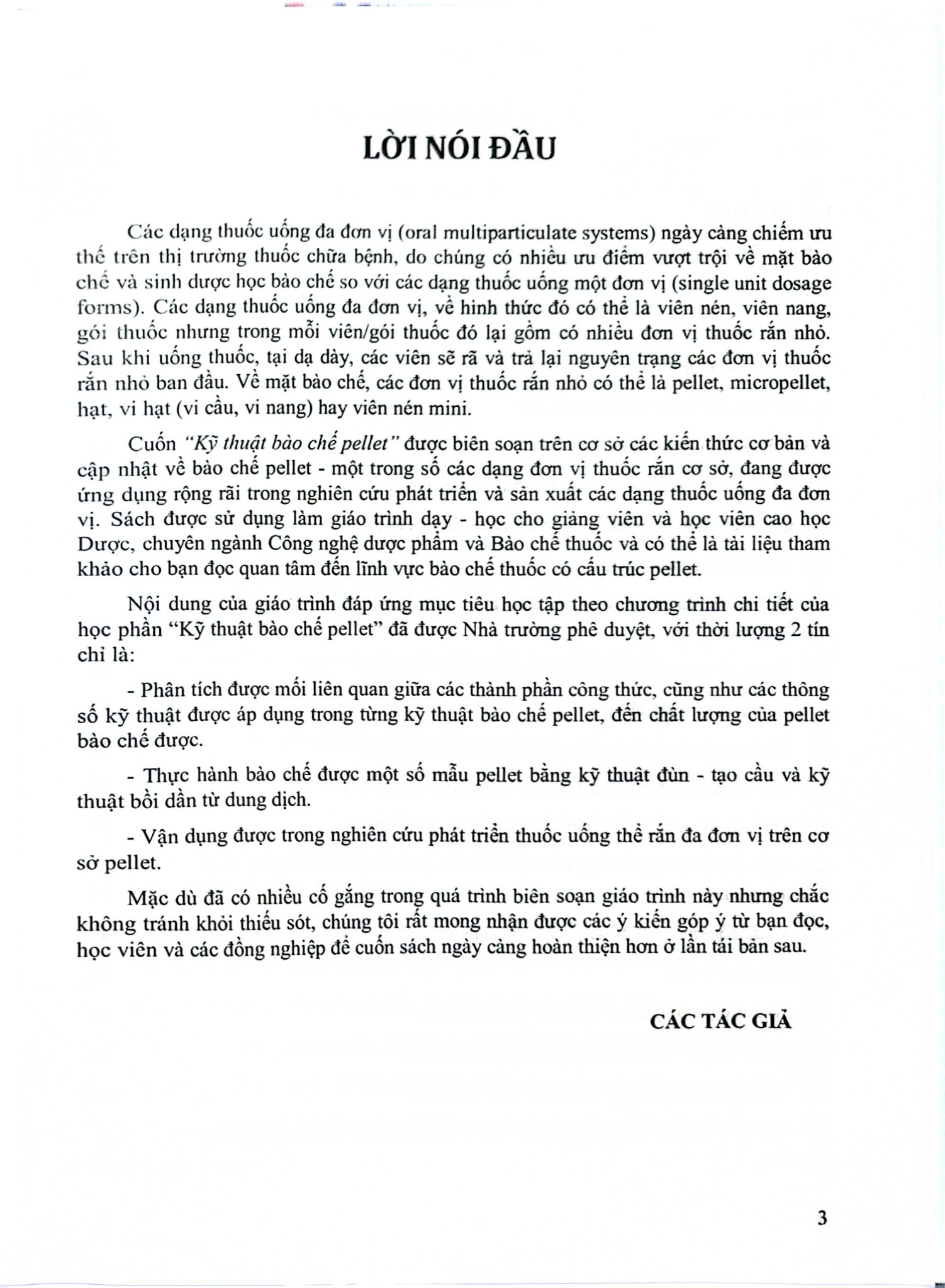 Kỹ Thuật Bào Chế Pellet - ĐH Dược Hà Nội