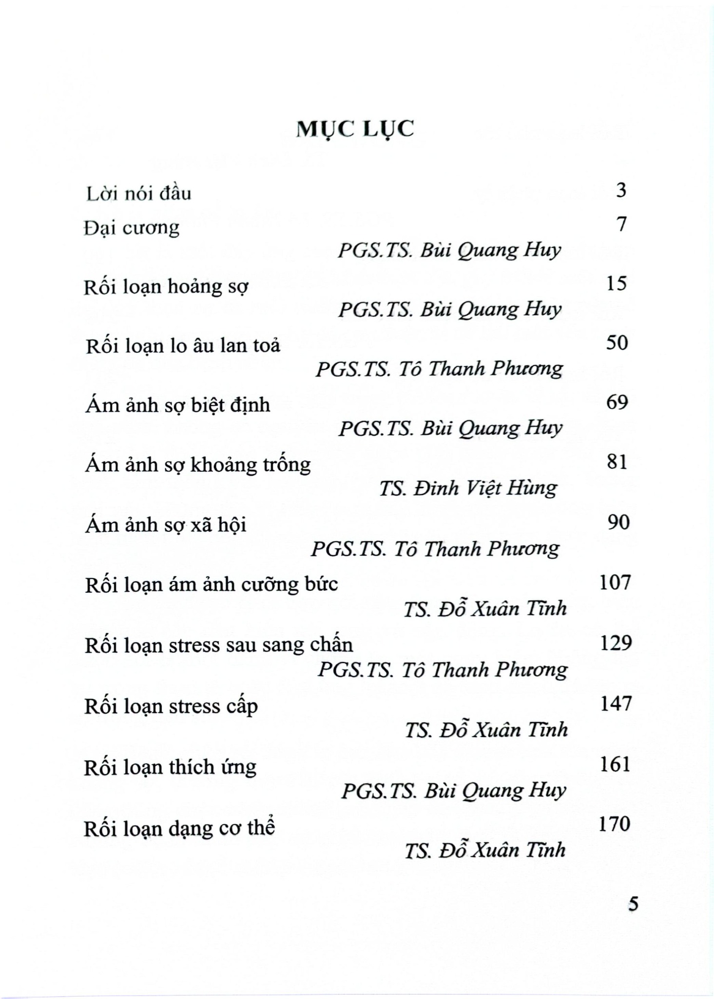 Rối Loạn Lo Âu - PGS. TS Bùi Quang Huy,  ThS. Đỗ Xuân Tĩnh, …