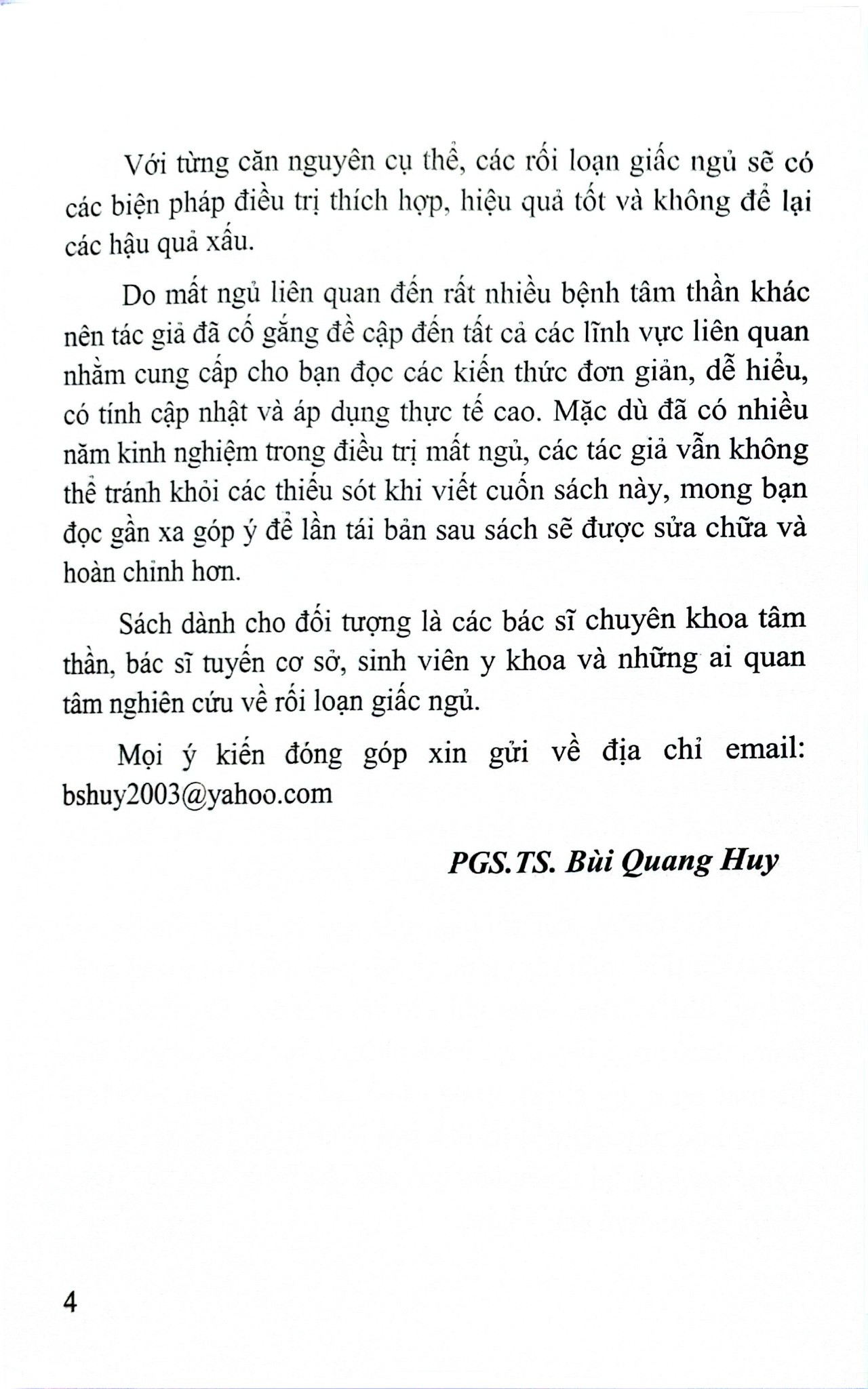 Rối Loạn Giấc Ngủ - PGS.TS. Bùi Quang Huy, ThS. Phùng Thành Hải, ThS .Đình Biệt Hùng