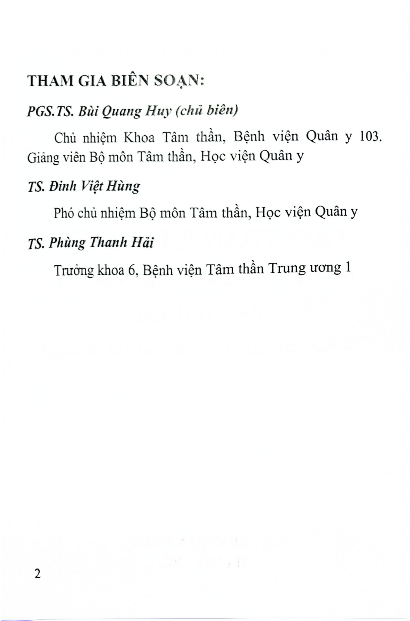 Tâm Thần Phân Liệt - Nguyên Nhân, Chẩn Đoán Và Điều Trị - PGS.TS.Bùi Quang Huy