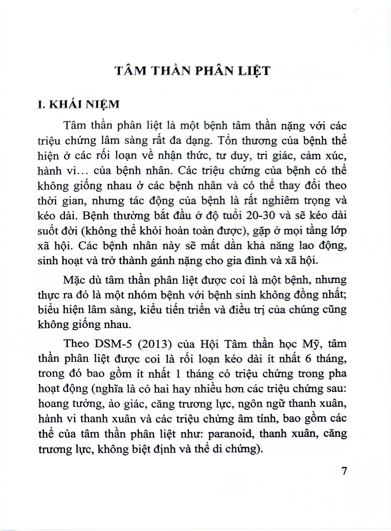 Tâm Thần Phân Liệt - Nguyên Nhân, Chẩn Đoán Và Điều Trị - PGS.TS.Bùi Quang Huy