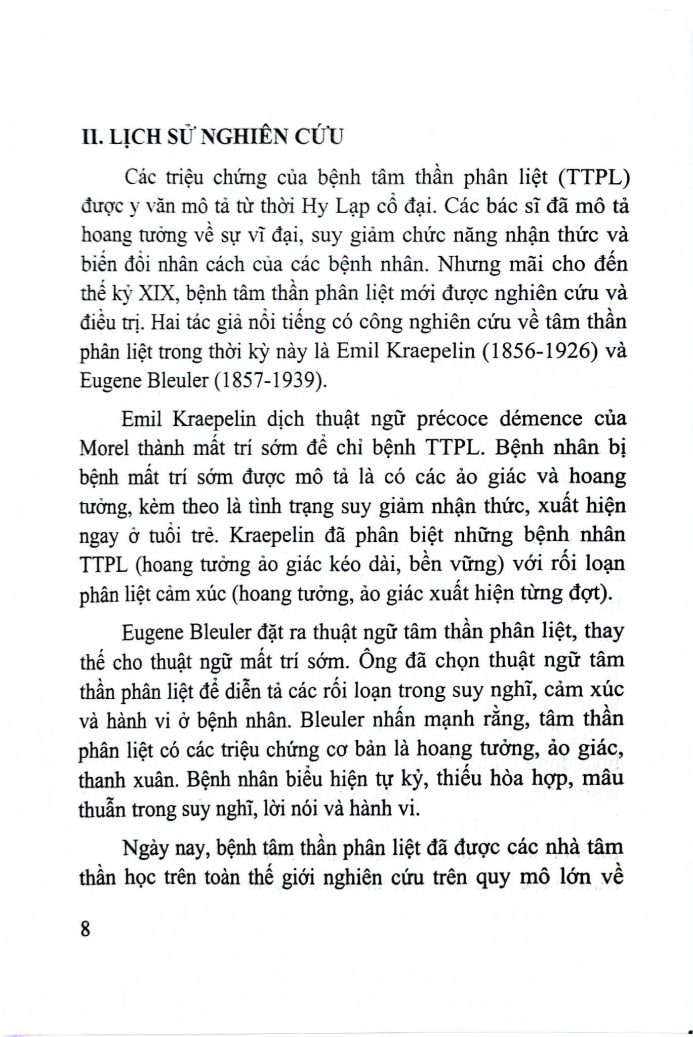 Tâm Thần Phân Liệt - Nguyên Nhân, Chẩn Đoán Và Điều Trị - PGS.TS.Bùi Quang Huy