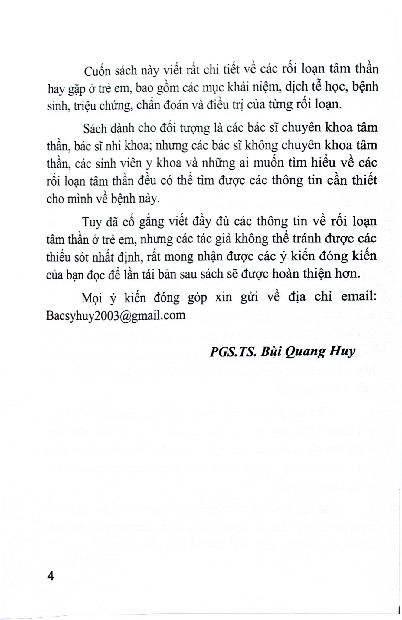 Rối Loạn Tâm Thần Ở Trẻ Em - PGS.TS. Bùi Quang Huy