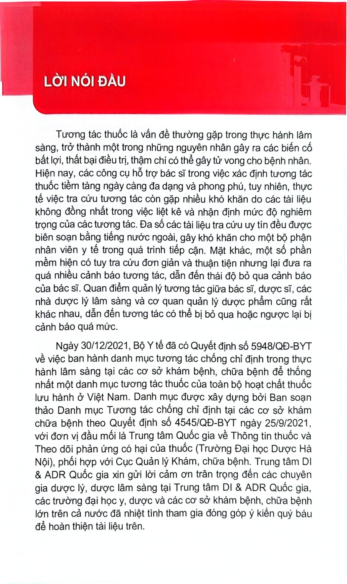 Cẩm Nang Tra Cứu Tương Tác Thuốc Cần Lưu Ý Trong Thực Hành Lâm Sàng - ĐH Dược Hà Nội