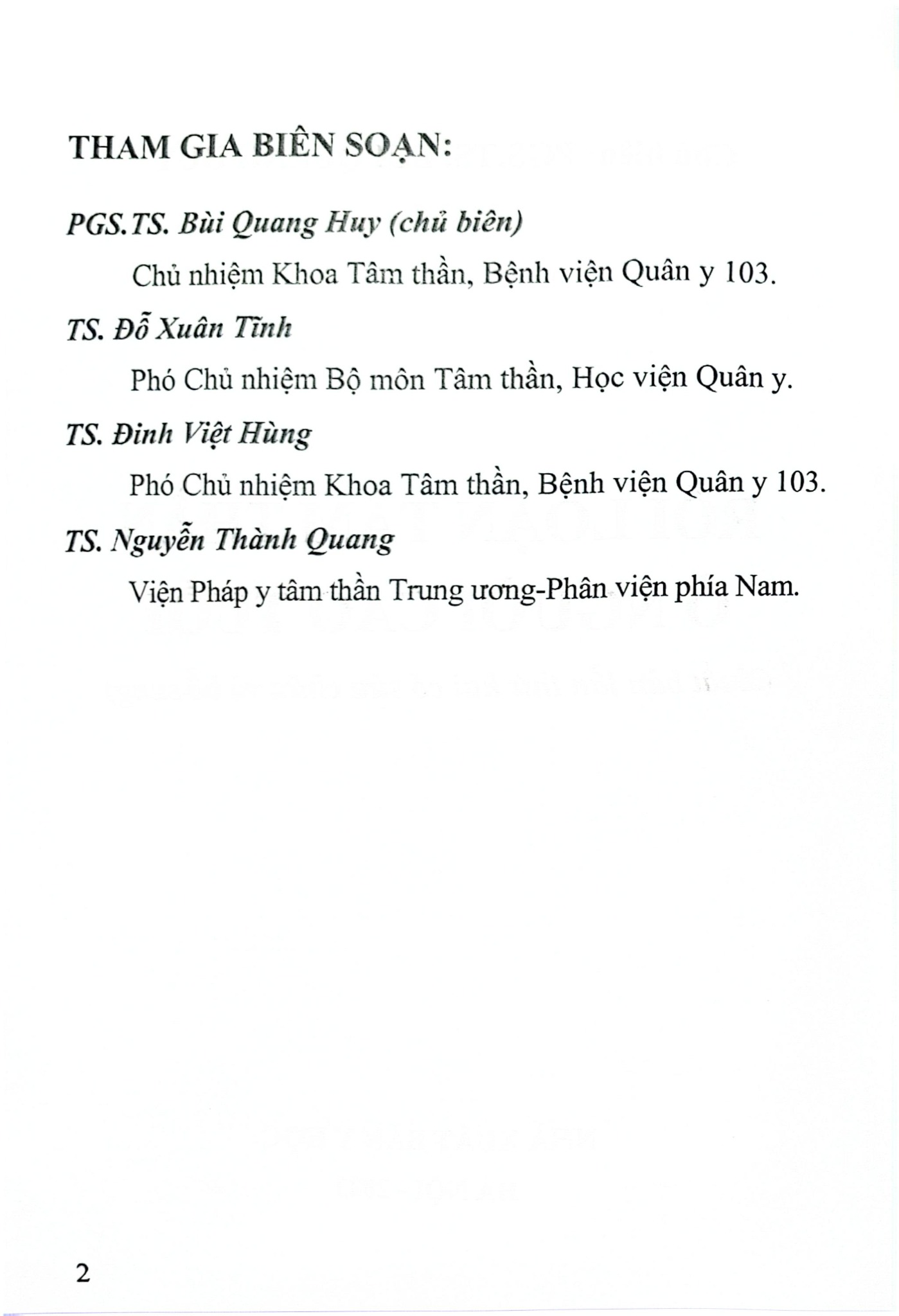 Rối Loạn Tâm Thần Ở Người Cao Tuổi - PGS.TS. Bùi Quang Huy