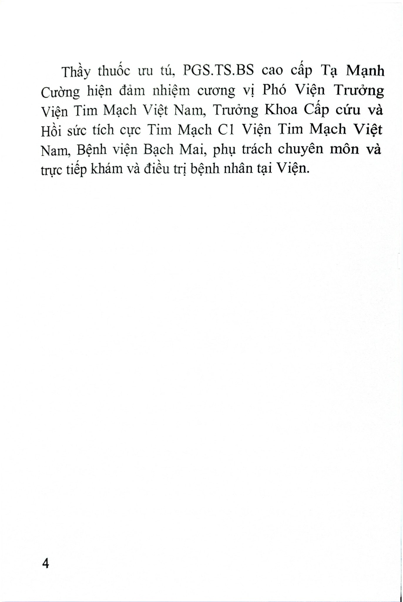 Những Điều Cần Biết Về Bệnh Tim Mạch Dành Cho Bạn Tập 1 - TTUT.PGS.TS.BS. Tạ Mạnh Cường