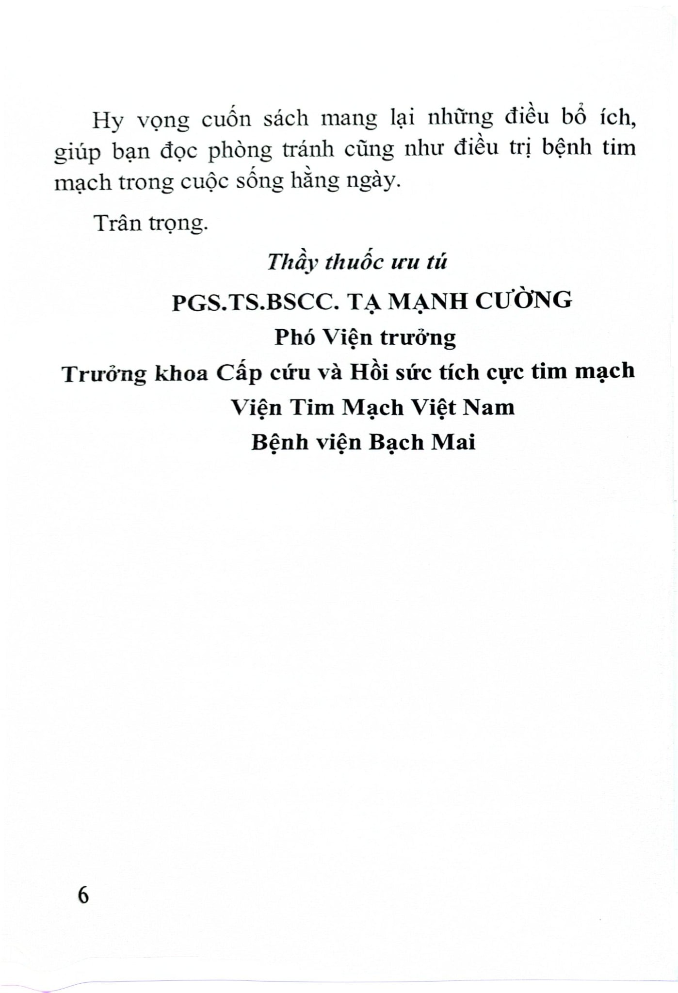 Những Điều Cần Biết Về Bệnh Tim Mạch Dành Cho Bạn Tập 1 - TTUT.PGS.TS.BS. Tạ Mạnh Cường
