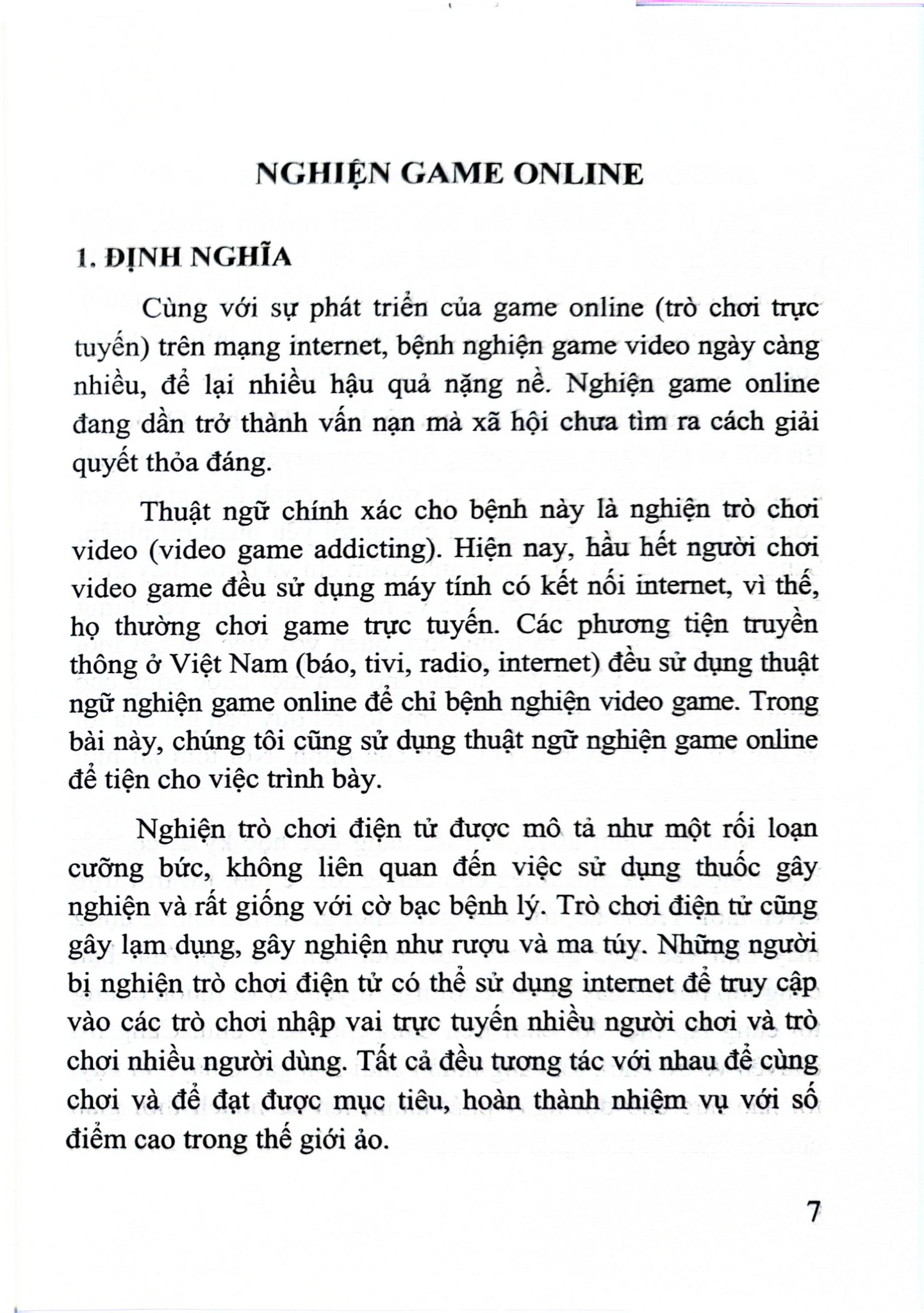 Nghiện Game Online Và Nghiện Ma Túy - PGS.TS. Bùi Quang Huy