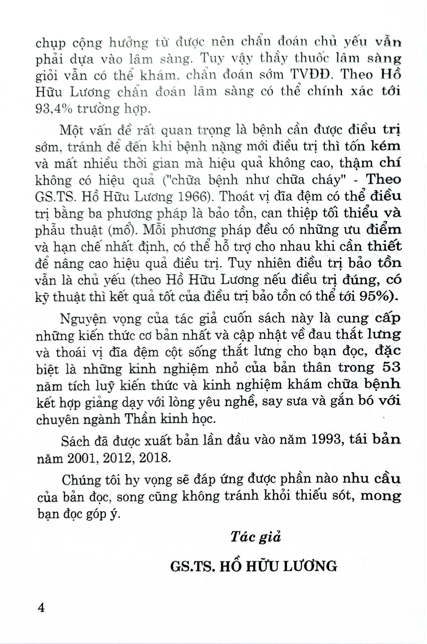 Đau Thắt Lưng Và Thoát Vị Đĩa Đệm - PGS. TS. Hồ Hữu Lương