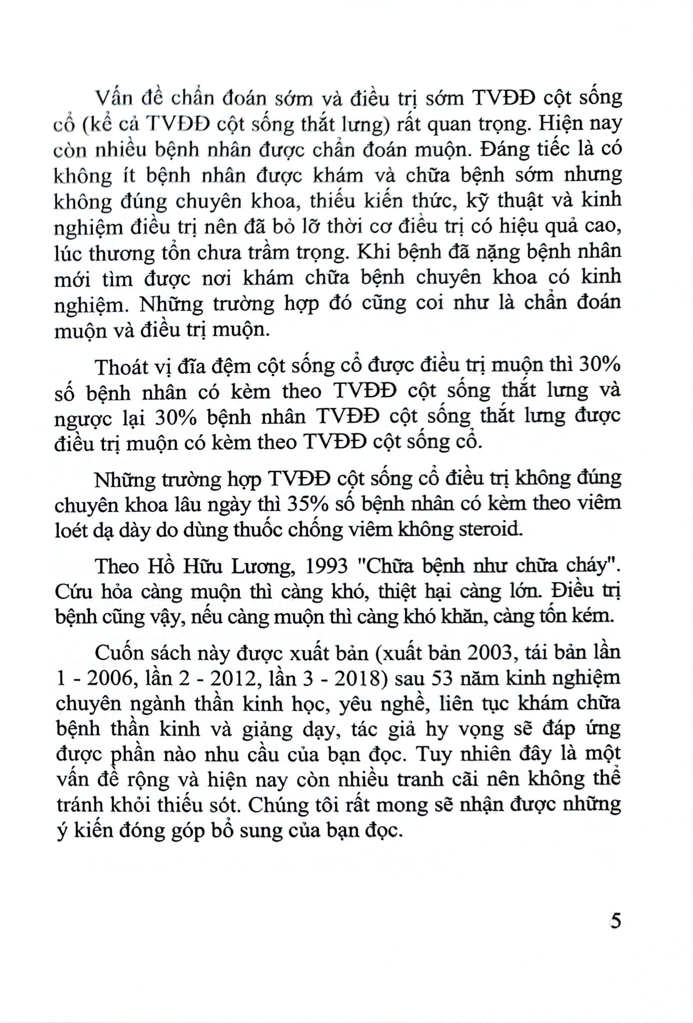 Thoái Hóa Cột Sống Cổ Và Thoát Vị Đĩa Đệm - GS.TS.GVCC. Hồ Hữu Lương