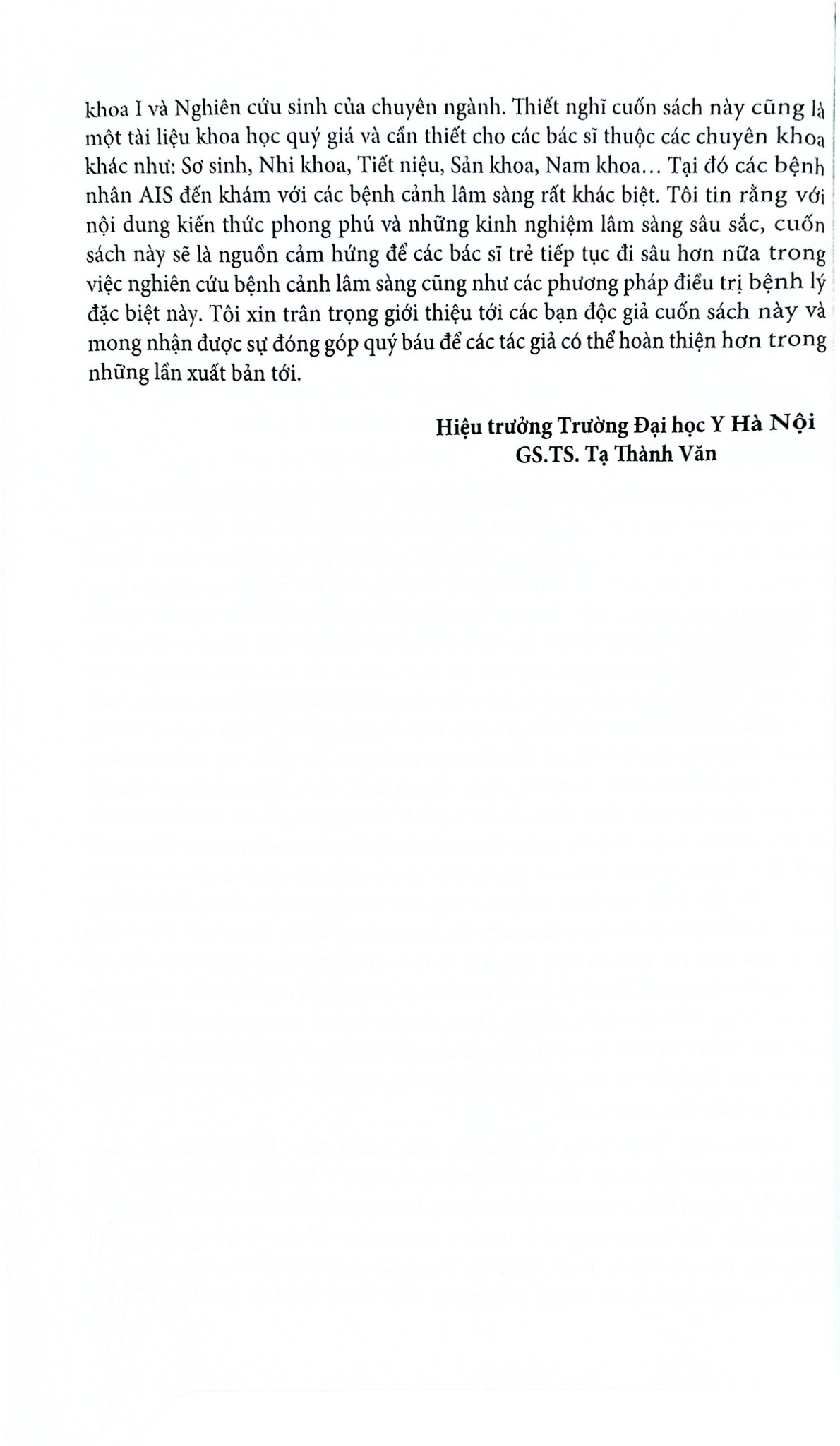 Hội Chứng Không Nhạy Cảm Androgen Lưỡng Giới Giả Nam - ĐH Y Hà Nội, Trần Thiết Sơn