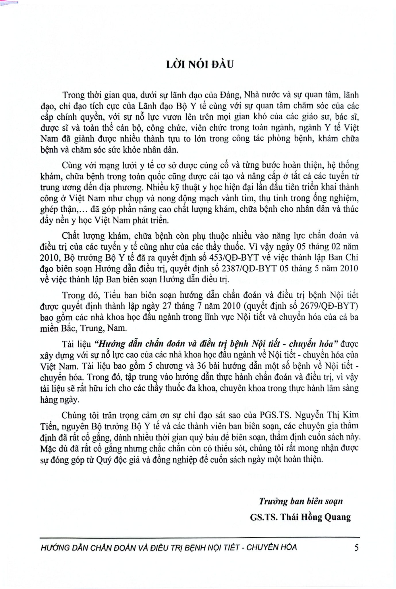Hướng Dẫn Chẩn Đoán Và Điều Trị Bệnh Nội Tiết Chuyển Hóa - Bộ Y tế