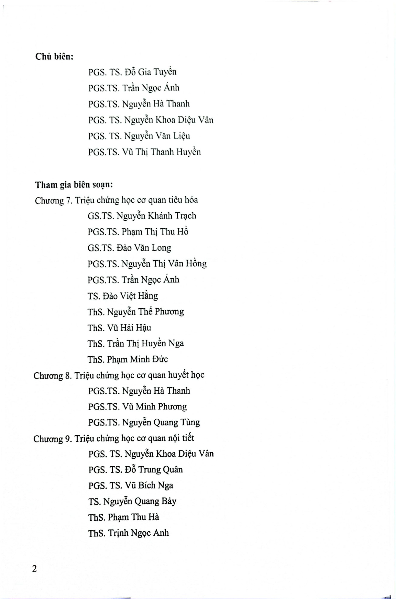 Triệu Chứng Học Nội Khoa Tập 2 (2023) - ĐH Y Hà Nội- Các Bộ môn Nội