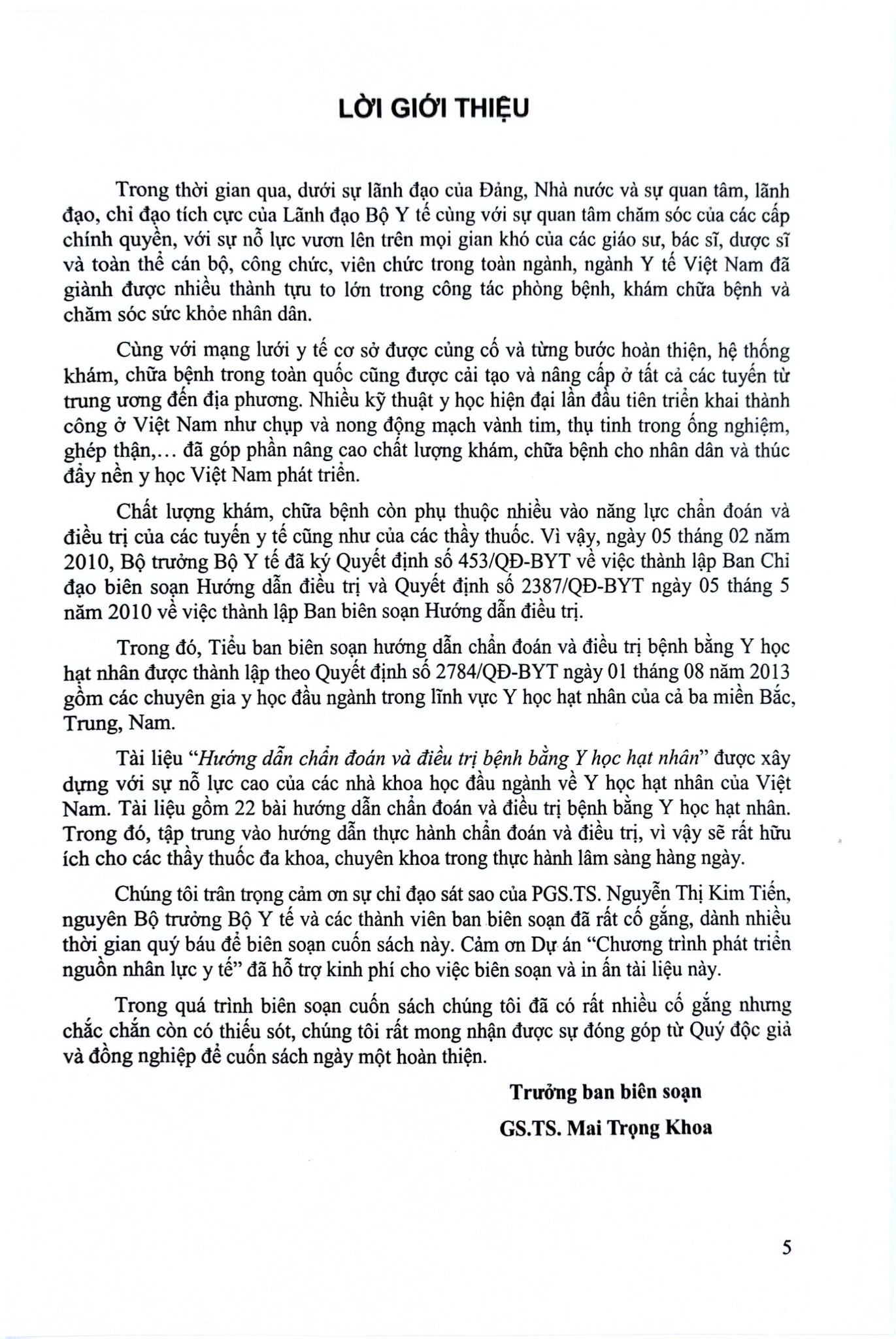 Hướng Dẫn Chẩn Đoán Và Điều Trị Bằng Y Học Hạt Nhân  - Bộ Y tế