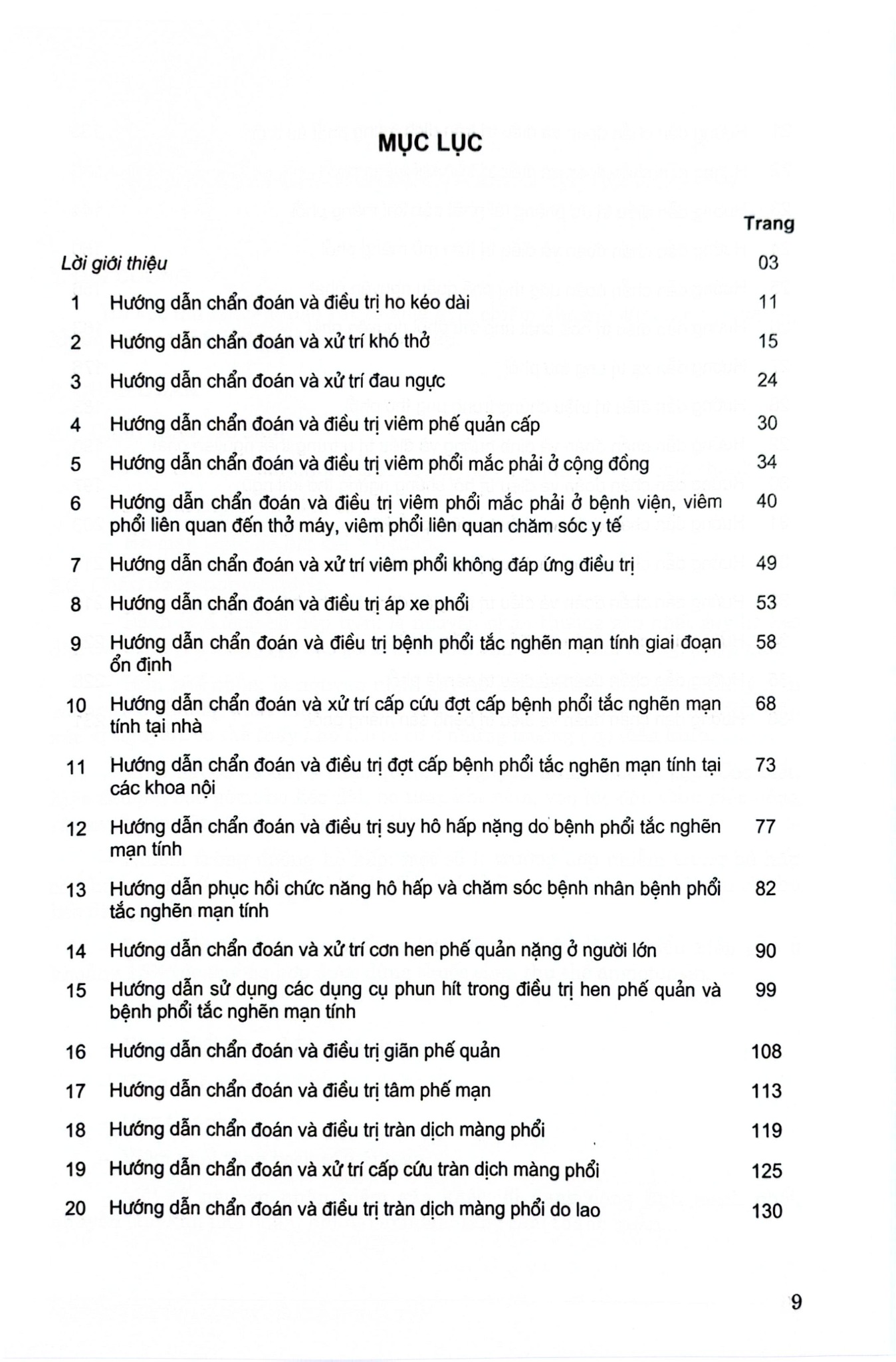 Hướng Dẫn Chẩn Đoán Và Điều Trị Bệnh Hô Hấp - Bộ Y tế