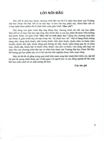  Bào Chế (Giáo Trình Đào Tạo Đại Học) - ĐH Dược Hà Nội 