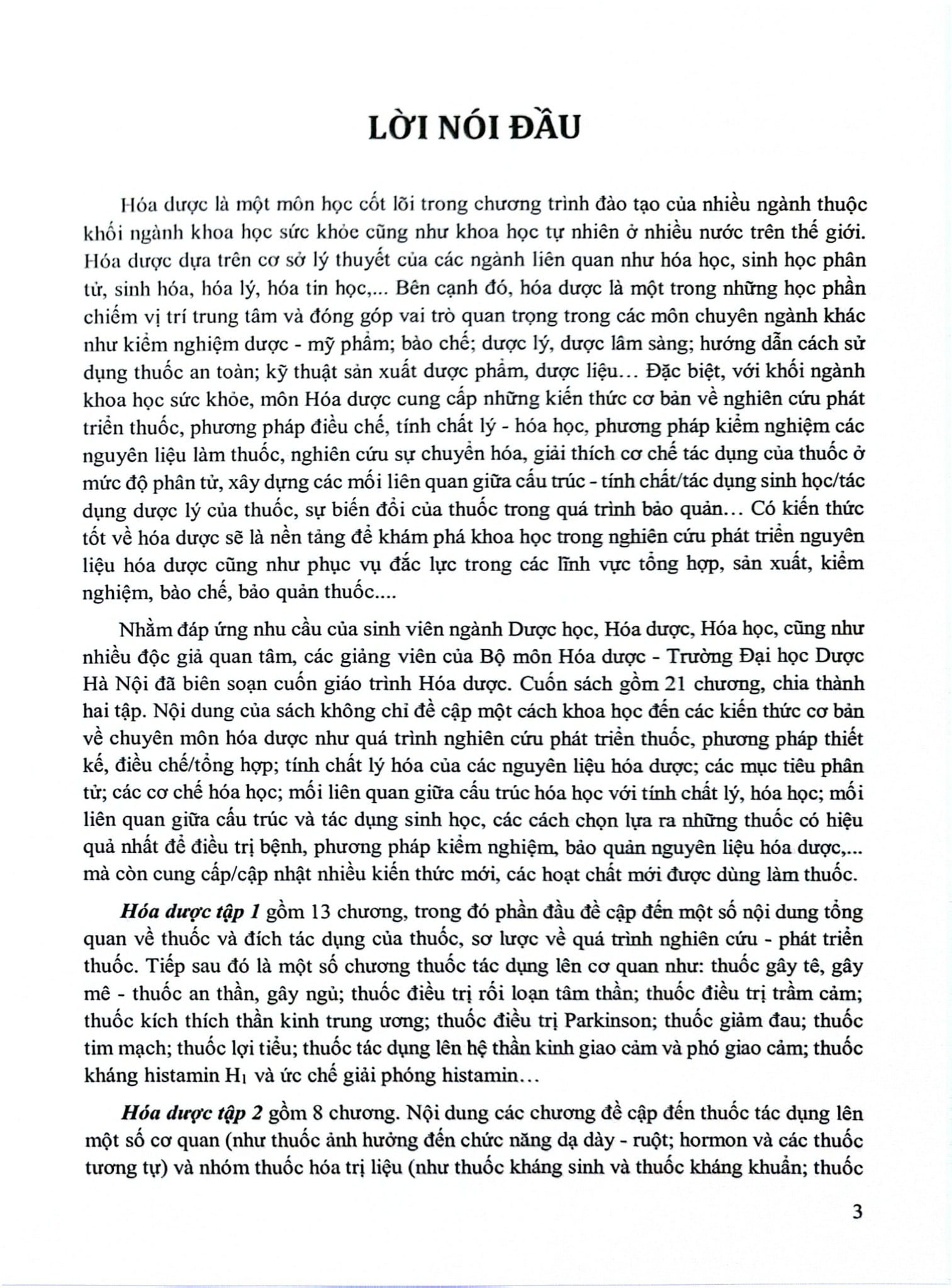 Hoá Dược Tập 1 (Giáo Trình Đào Tạo Đại Học) - ĐH Dược Hà Nội
