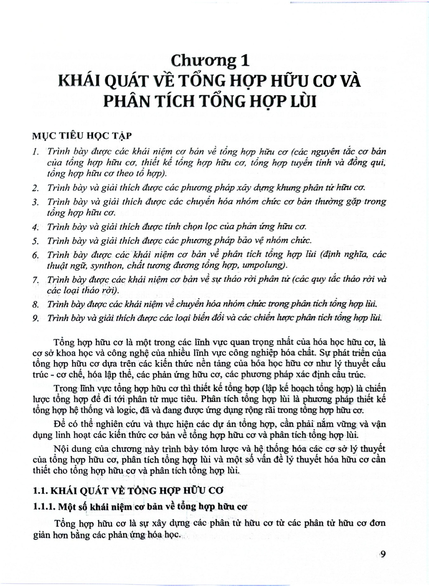 Phân Tích Tổng Hợp Lùi, Ứng Dụng Trong Tổng Hợp Hữu Cơ Và Tổng Hợp Thuốc - ĐH Dược Hà Nội